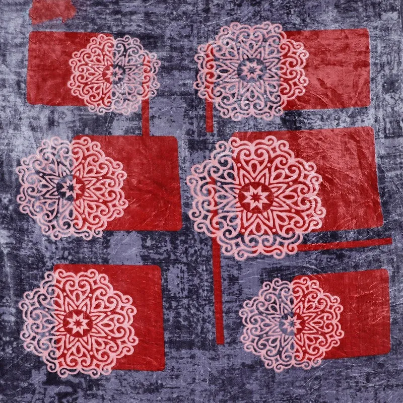 Monte Carlo Crimson Elegance Blanket (Blur,Red) - 691 GSM media 4