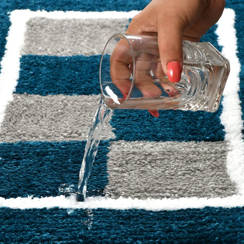 Zerix Cotton Bath Mat - Blue media 8