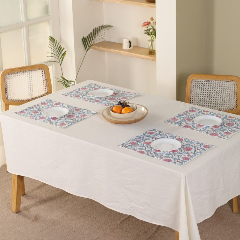 Petal Whisper Canvas Table Mats - Set Of Four