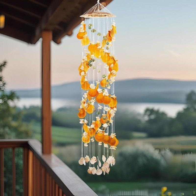 Ocean Whisper Spiral Sea Shell Windchime