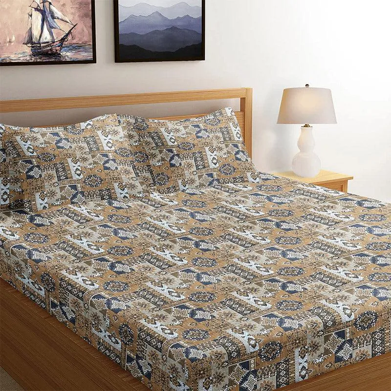 Rosho Ethnic Cotton Bedsheet - 180 TC media 1