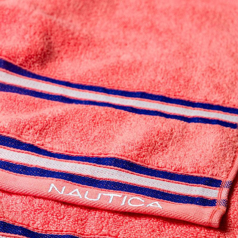Nautica Dove Dual Down Cotton Hand Towel (Yellow & Coral) - Set Of Four media 7