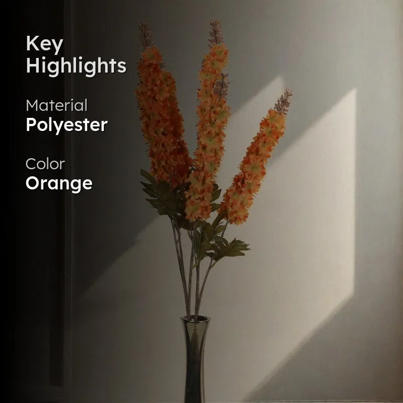Faux Larkspurs Lily Bloom Bunch (Orange) - Set Of Three media 2
