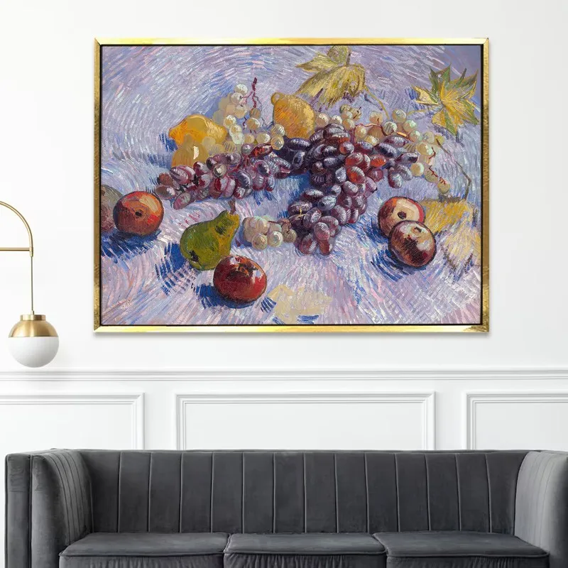 Grape Medley Canvas Wall Painting With Frame media 5