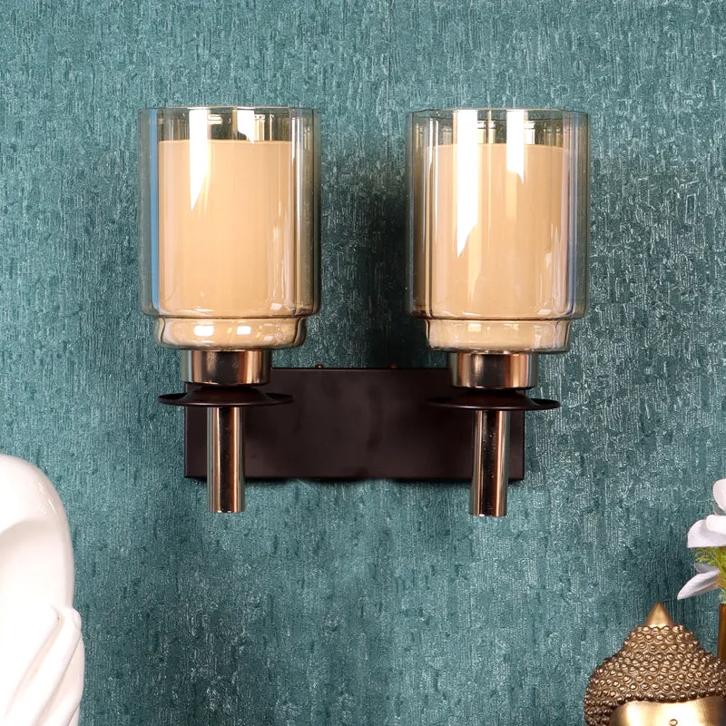 Khrystal Glass & Iron Wall Lamp media 3