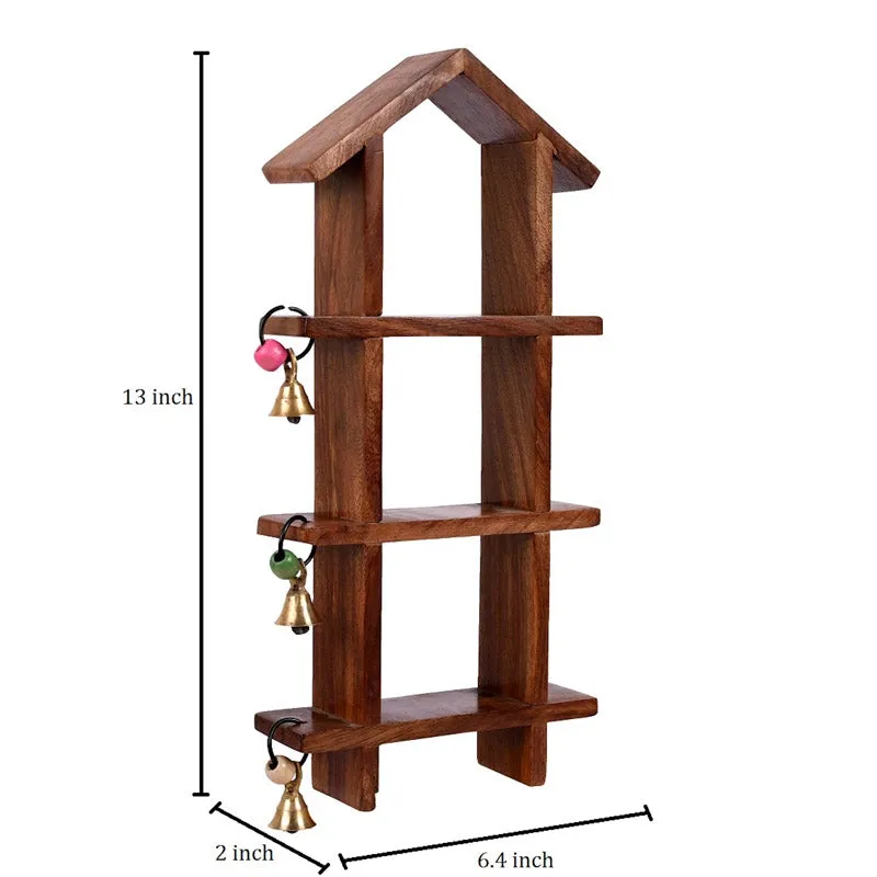 Rani Terracotta & Wood Wall Shelve With Pot - Four Piece Set media 6