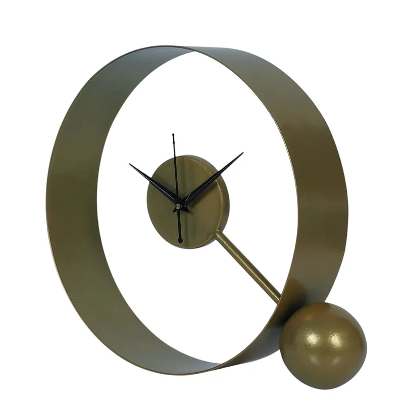 MonoTime Analog Table Clock - Gold media 5