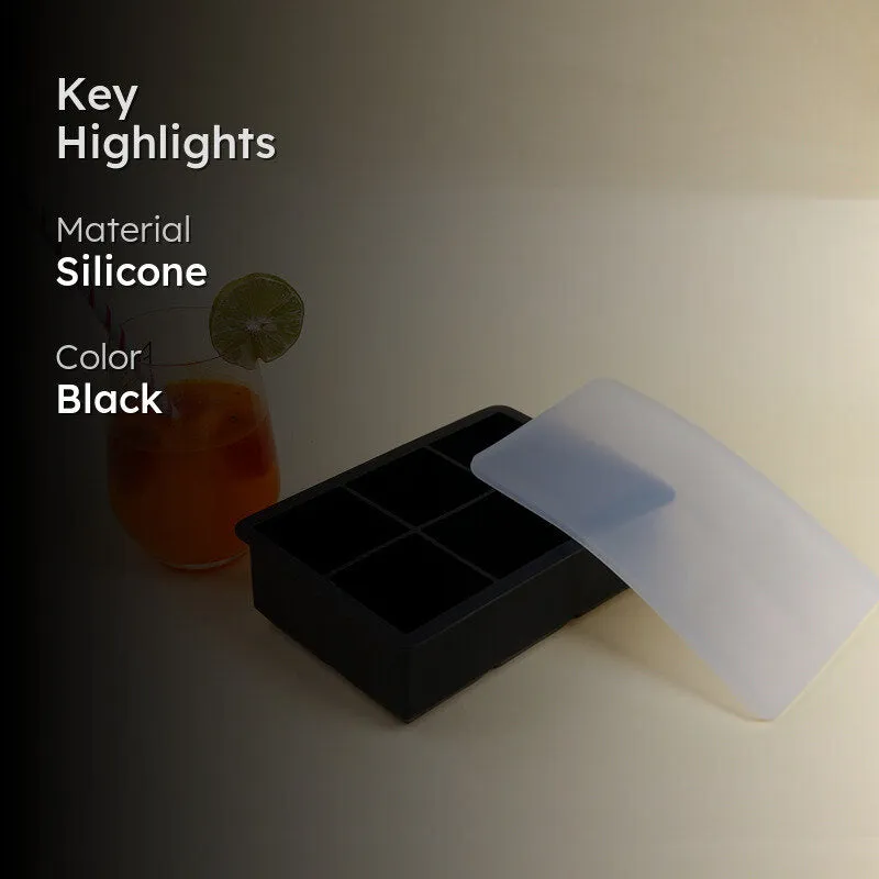Geometric Silicone 6-Cube Ice Mould - Black media 2