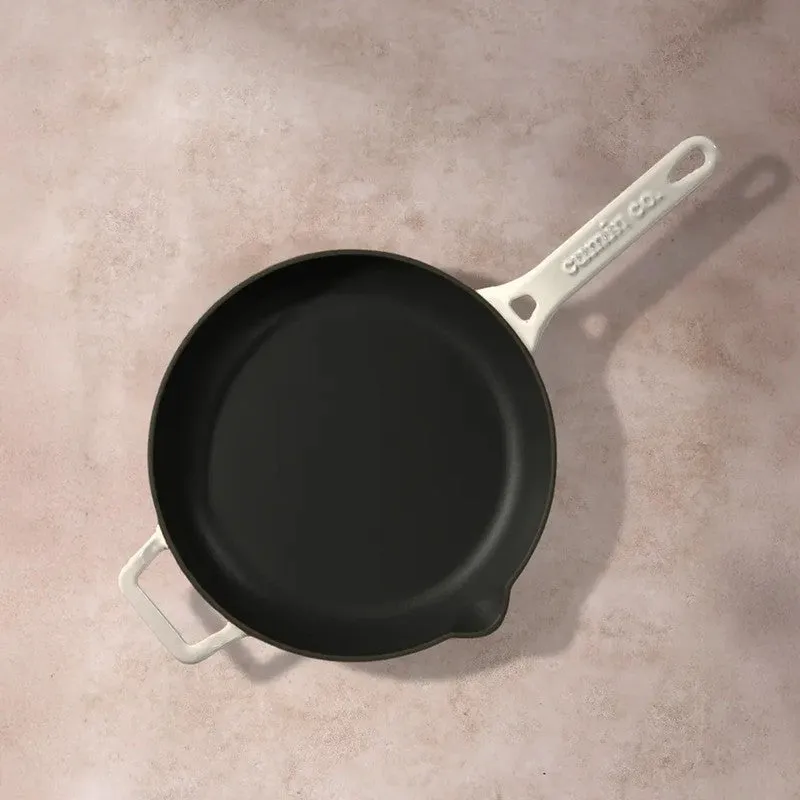 Cumin Co Enamel Cast Iron Frying Pan (1900 mL) - White media 7