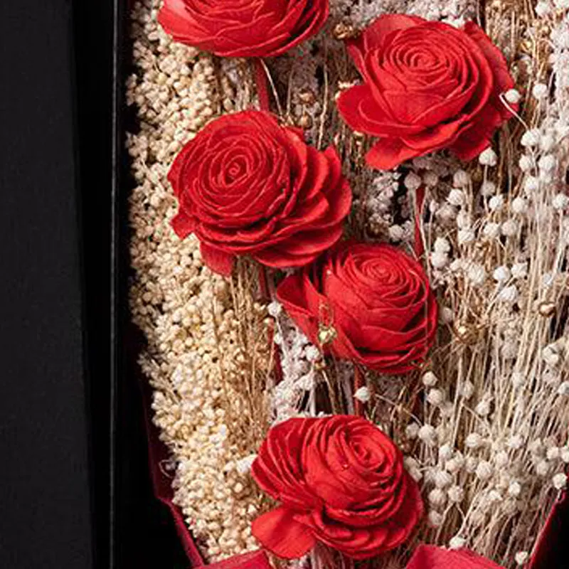 Timeless Maroon Bloom Naturally Dried Boquet Box media 5