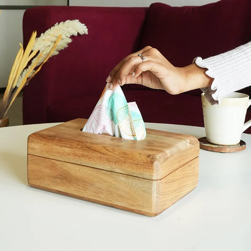 Bambina Wood Tissue Holder media 1