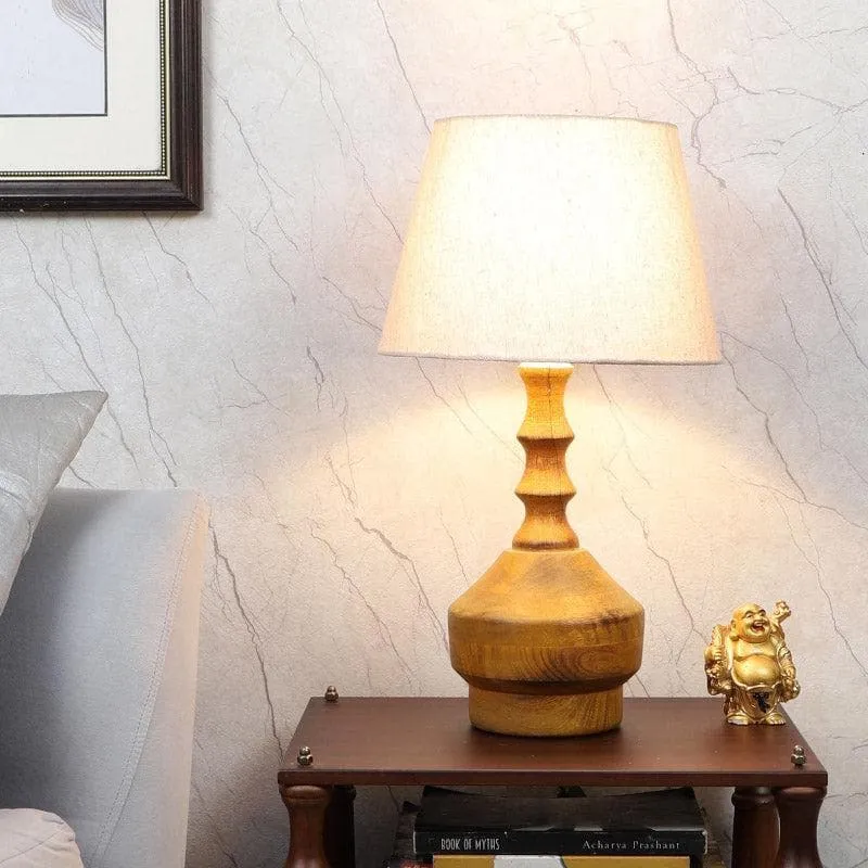 Mishuna Meiji Fabric Table Lamp - Beige media 1