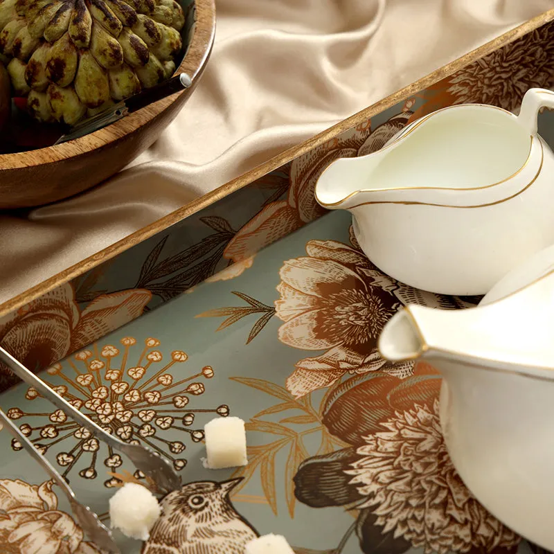Golden Fleur Enamel Coated Serving Tray media 3