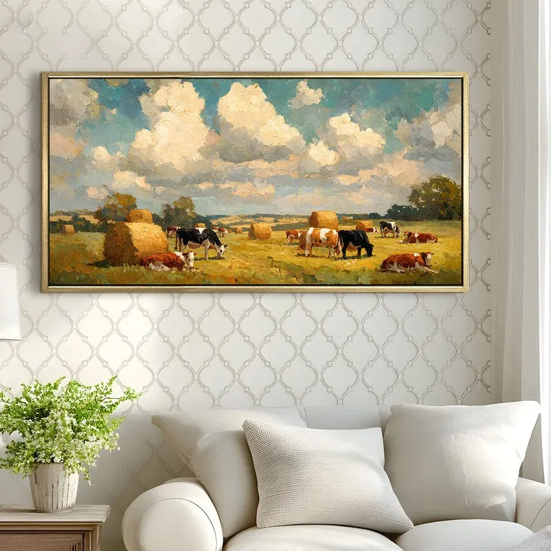 Grazeland Canvas Wall Painting With Frame media 4