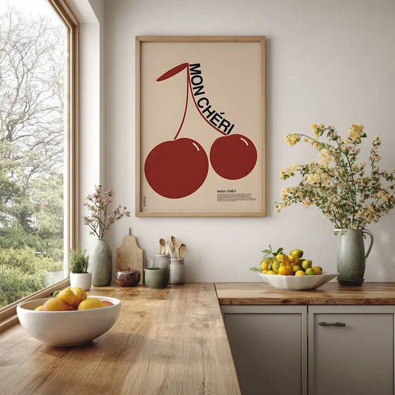 Mon Cheri Archival Canvas Wall Art - Brown media 5