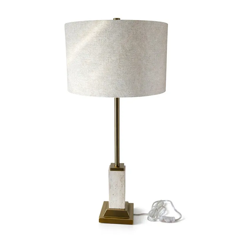 AarviDecor Belmont Designer Metal Table Lamp - White media 4