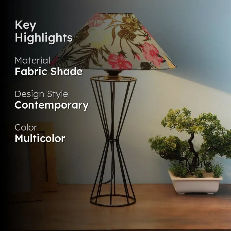 Gardensa Briar Fabric Table Lamp - Multicolor media 2