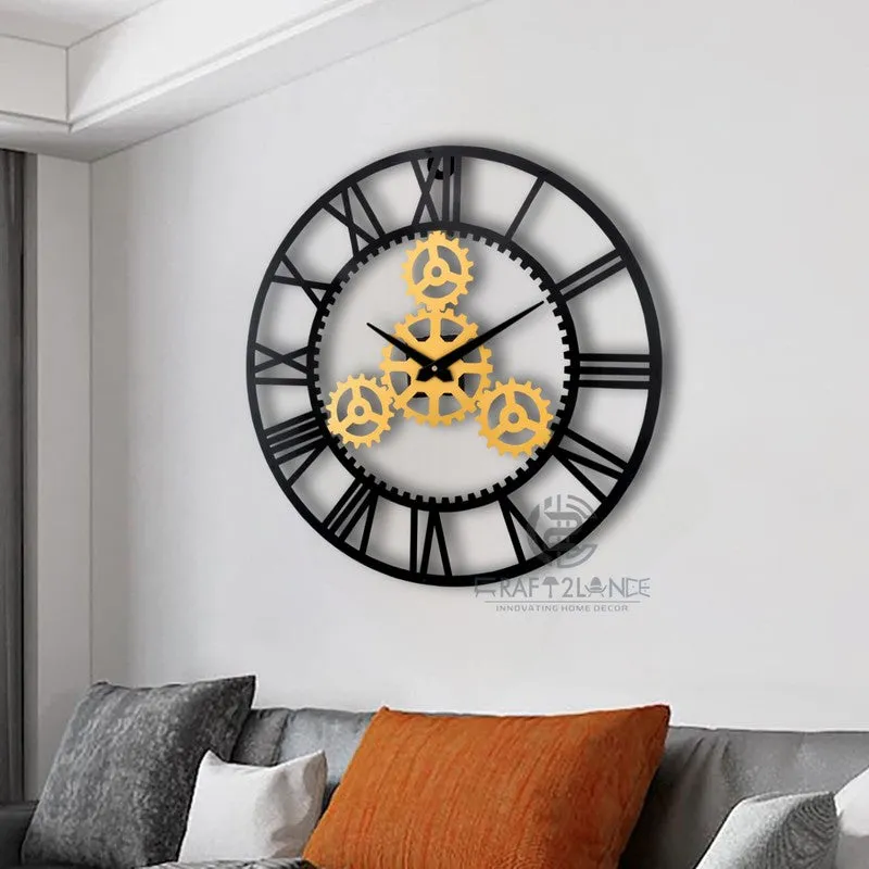 Circle Silent Wall Clock - Gold media 3