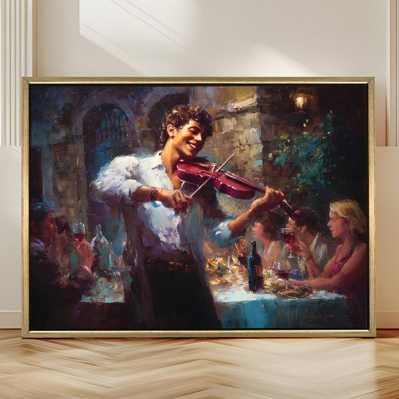 Violin Bliss Canvas Wall Painting With Frame media 4