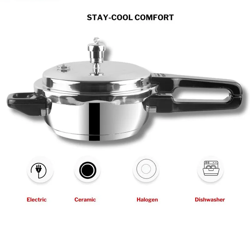 Vinod Lunor Pressure Cooker Stainless Steel - 3500 mL/9 Inches media 7