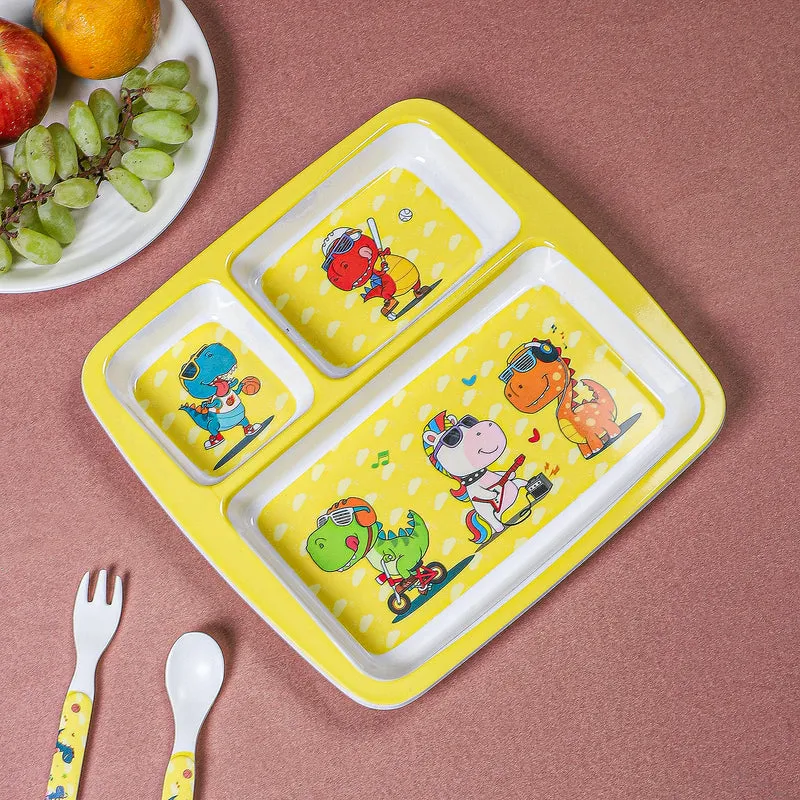 Dino Playtime Kids Dinner Plate media 4