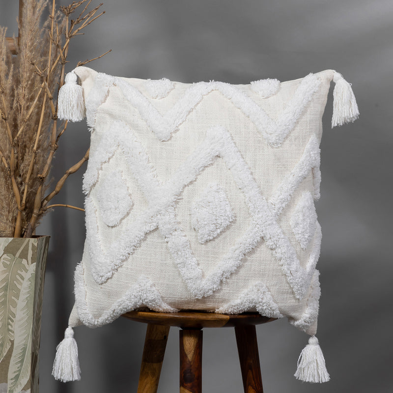 Inknit III Tufted Cushion Cover - 18 x 18 Inches