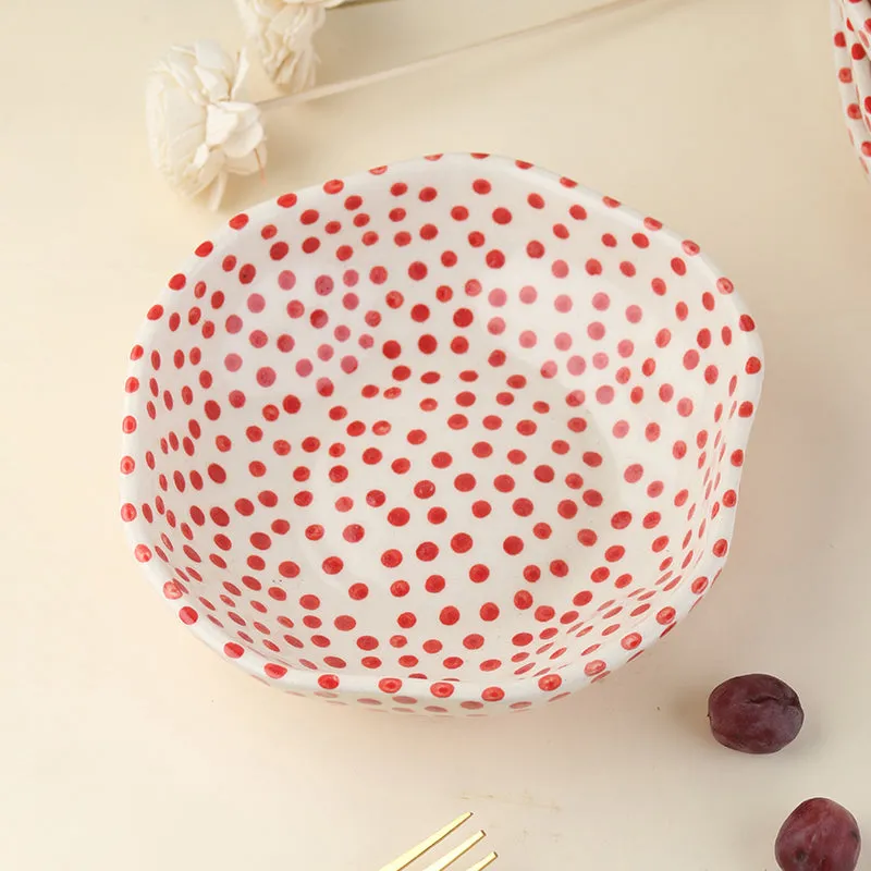 Otello Ceramic Snack Bowl (Red) - 350 mL media 4