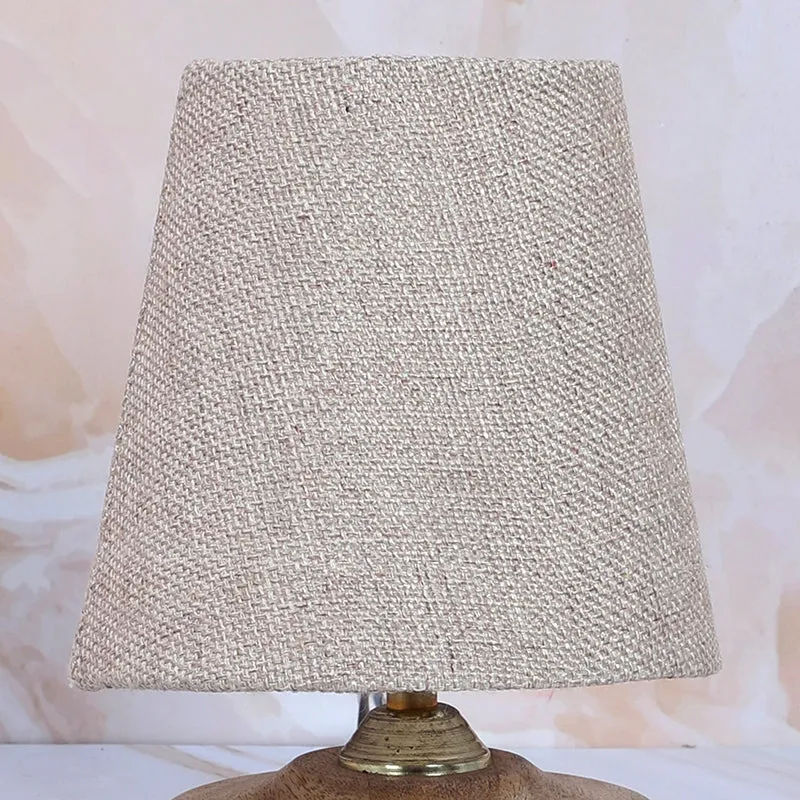 Tatami Pebble Solid Mango Wood Table Lamp - Brown,Beige media 5