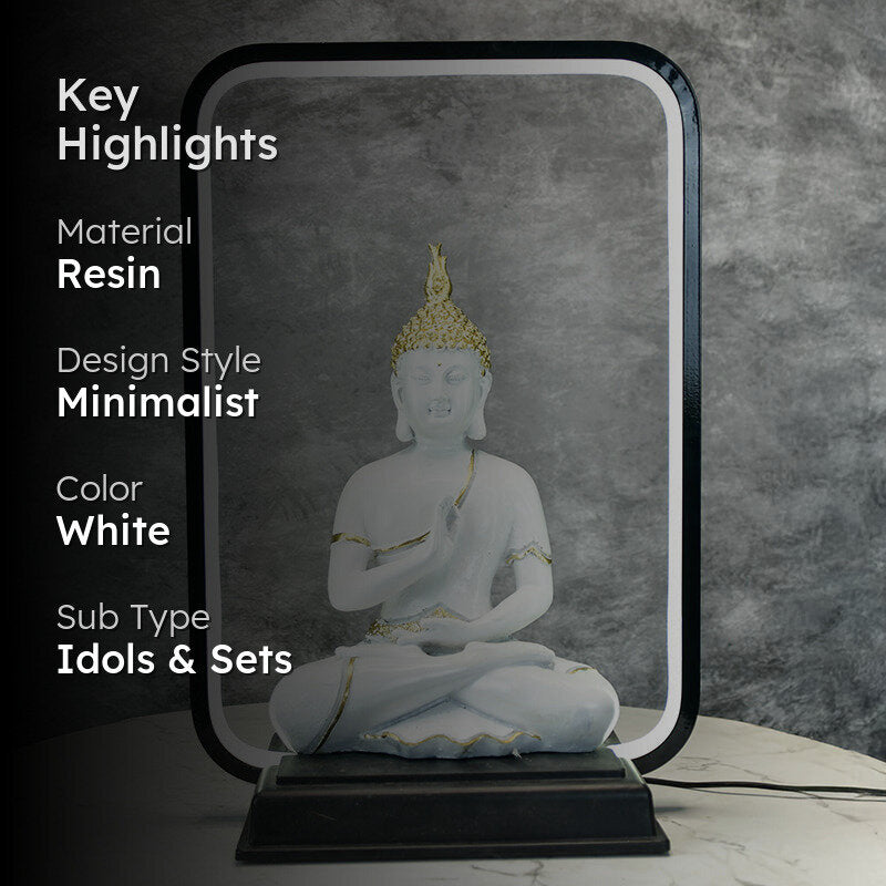 Blessing Buddha Resin Showpiece media 2