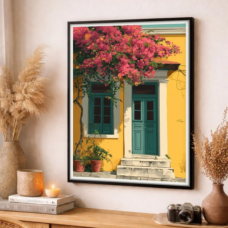 Solana Saffron Canvas Wall Painting - Black Frame media 3