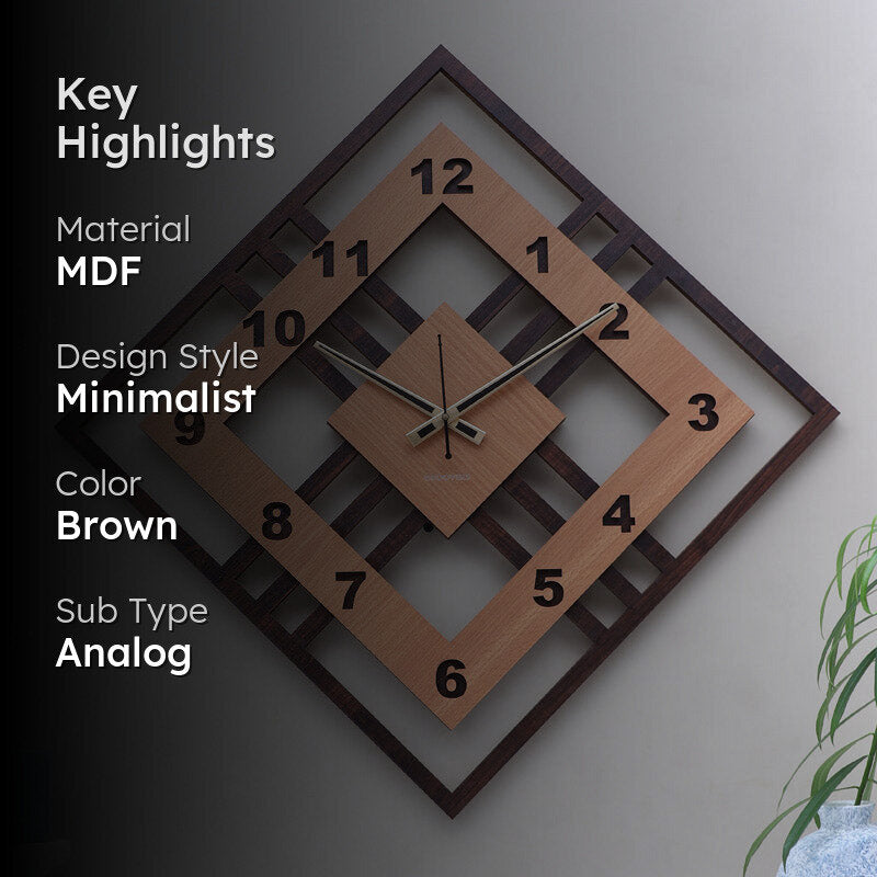 Alena Rhombus Wall Clock media 2