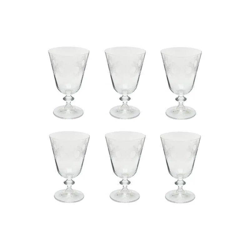 Olivia Bohemia Crystal Goblet Glasses (350 mL Each) - Set Of Six media 3