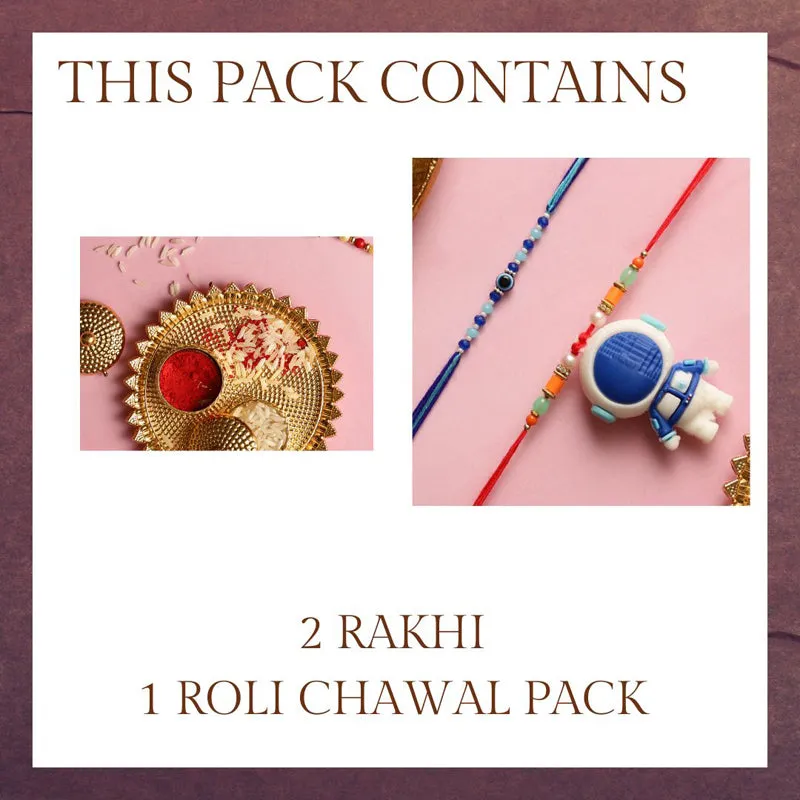 Astro II Rakhi with Roli Chawal - Three Piece Set media 4