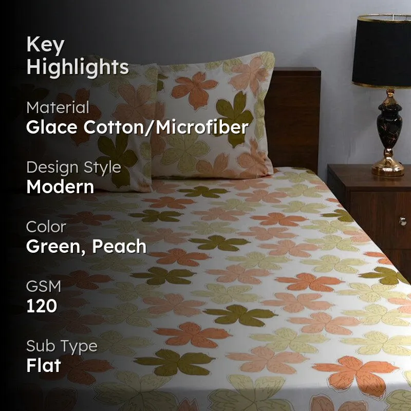Dalaja Floral Microfiber Bedsheet - 120 GSM media 2