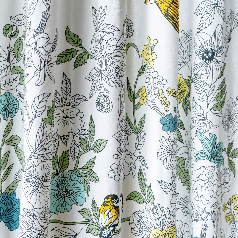 Tranquebar Home Forest Canopy Cotton Curtains(Yellow) - Set Of Two media 4