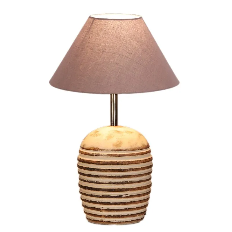 Lumexa Cotton Table Lamp With Wooden Base - Grey media 6