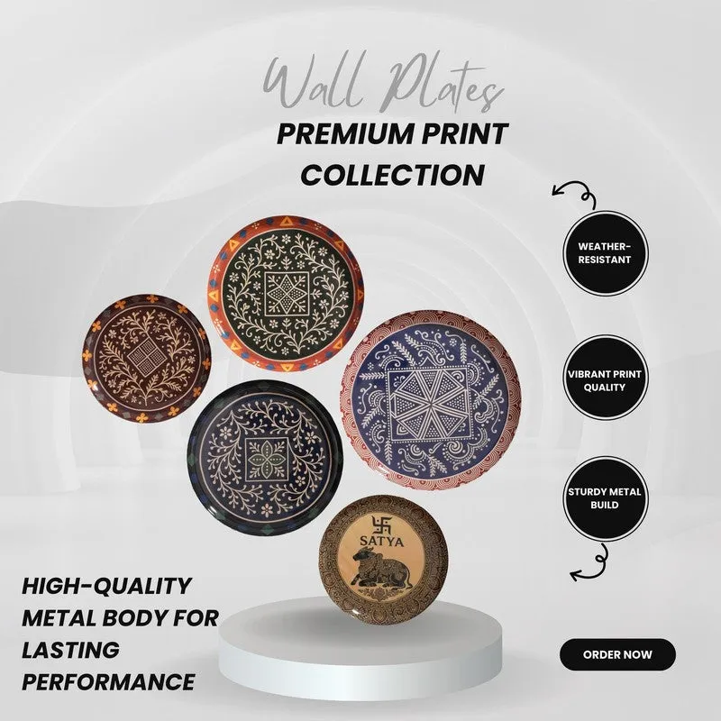 Geometric Zen Wall Plates - Set of Five media 7
