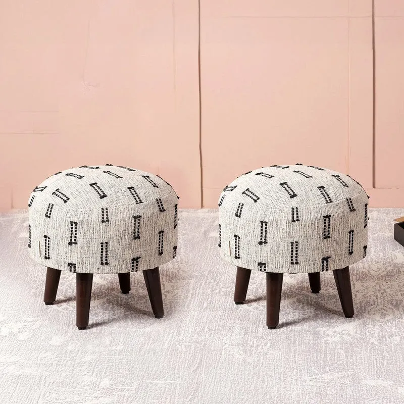 Pratha Cotton Ottoman - Set Of Two media 1