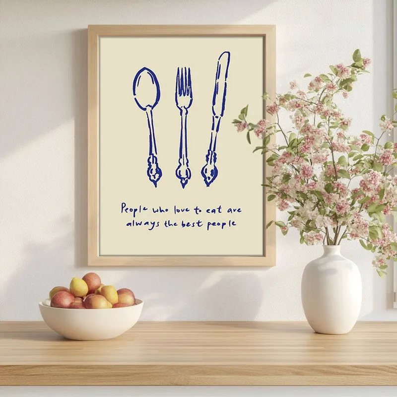 MonoCutlery Archival Canvas Wall Art - Brown media 1
