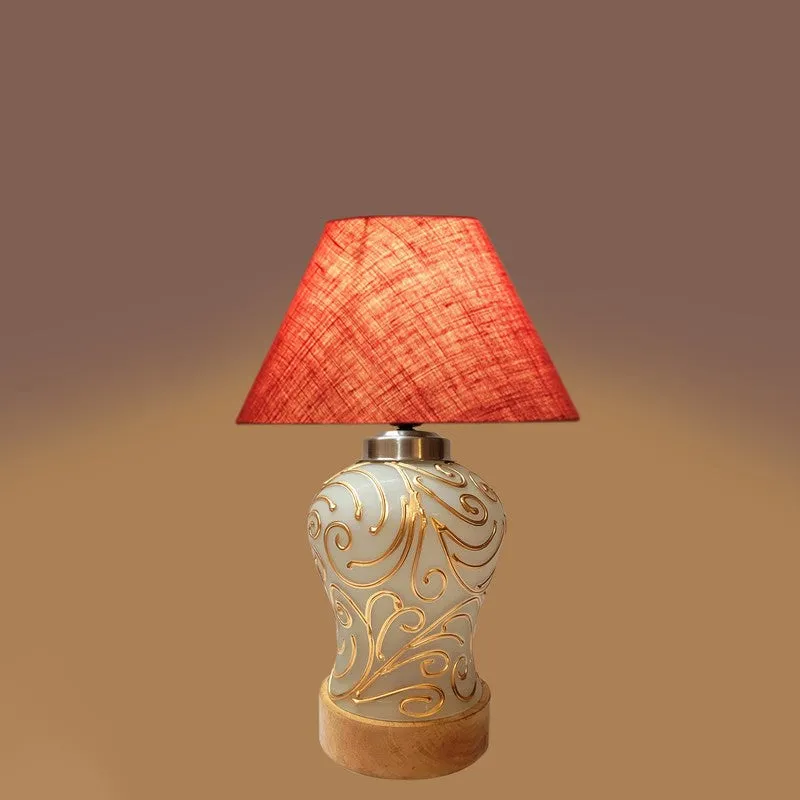 Lumithra Wooden Table Lamp - Pink media 5