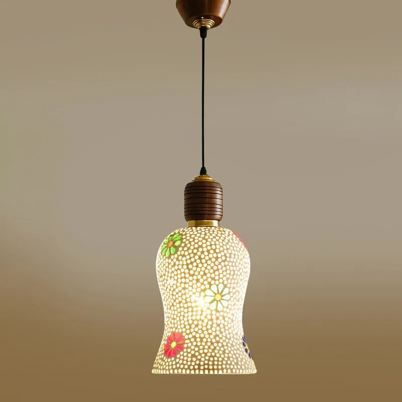Mosaic Arch Pendant Wooden Ceiling Lamp media 6