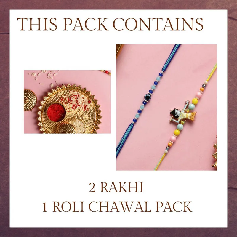 Unnikanna Rakhi with Roli Chawal - Three Piece Set media 4