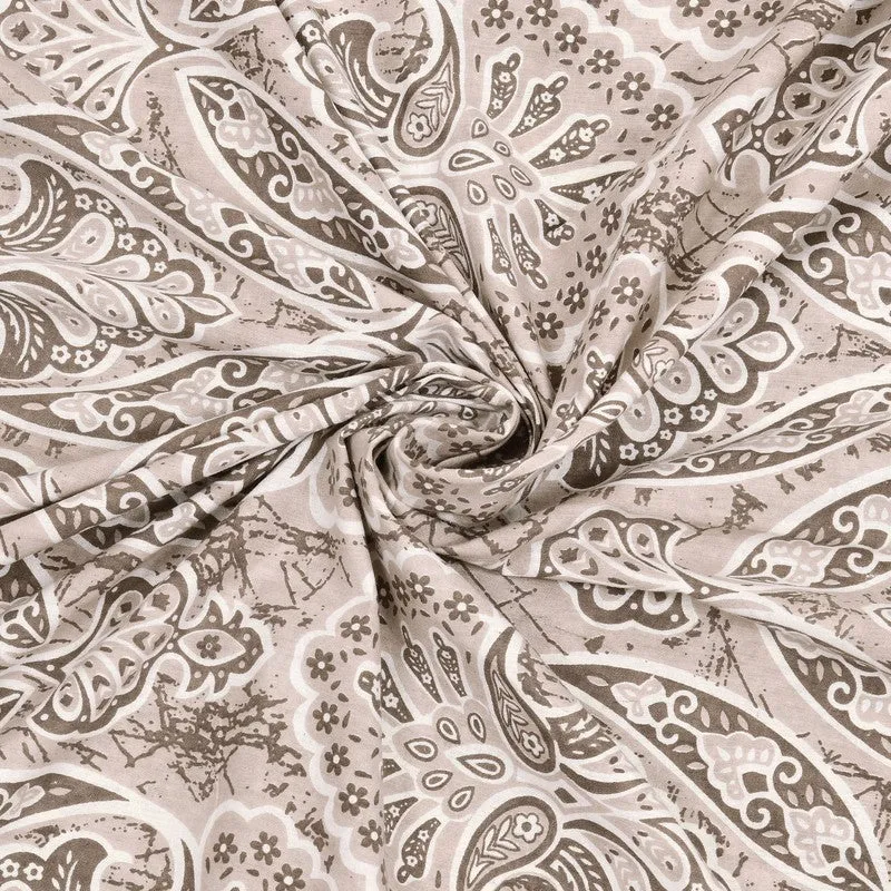 Craftar Cotton Bedsheet (Beige) - 240 TC media 5