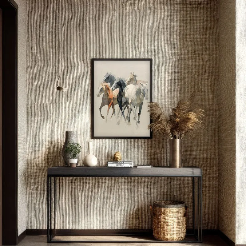 Horse of the Wind Wall Painting With Black Frame media 7