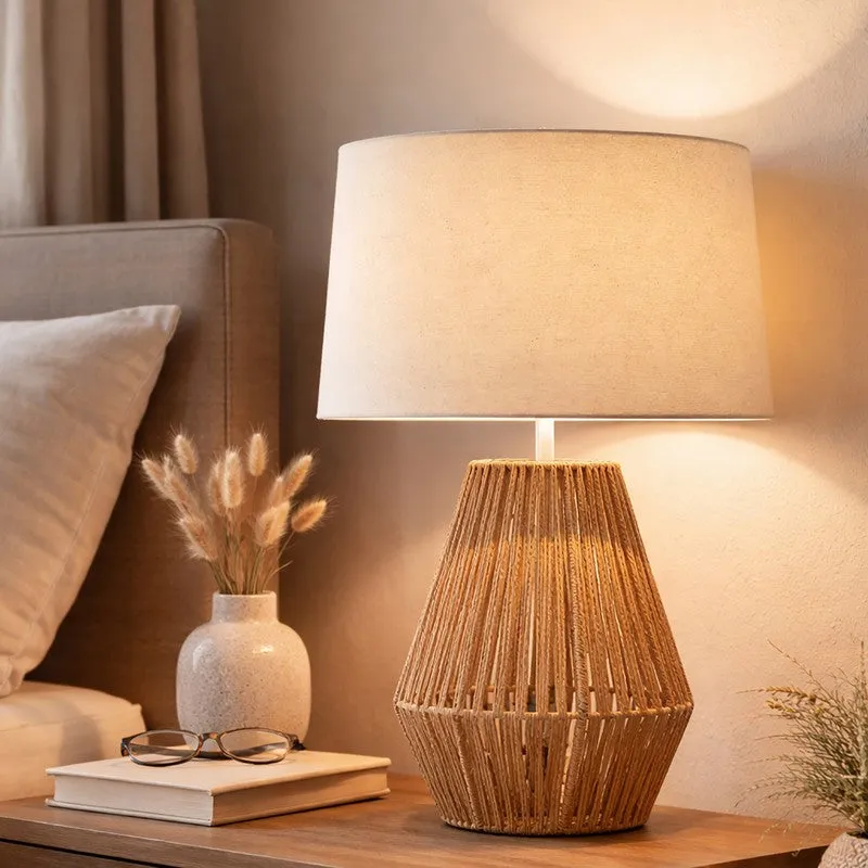 MinimalNest Metal Table Lamp - Beige media 1