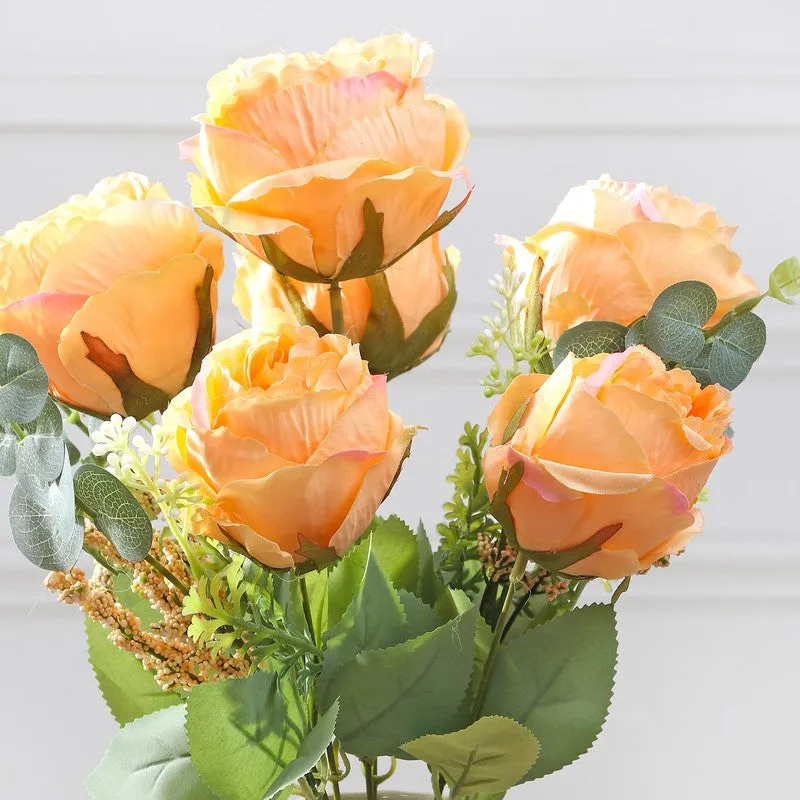 Autumn Rose Artificial Flowers - Orange media 5