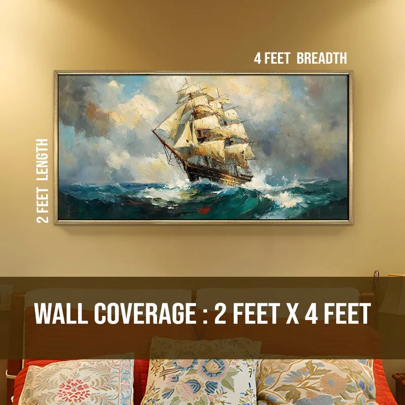 Oceanbound Canvas Wall Painting With Frame media 8
