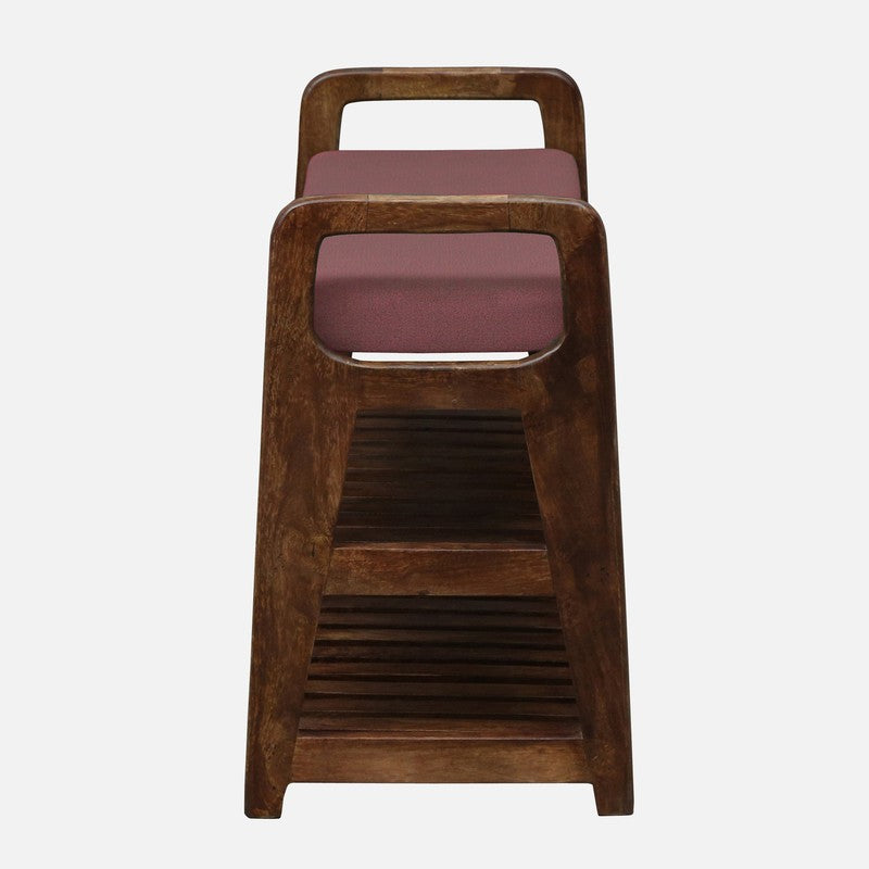 Sole Nest Mango Wood Shoe Rack - Pink media 8