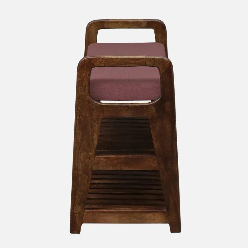 Sole Nest Mango Wood Shoe Rack - Pink media 8