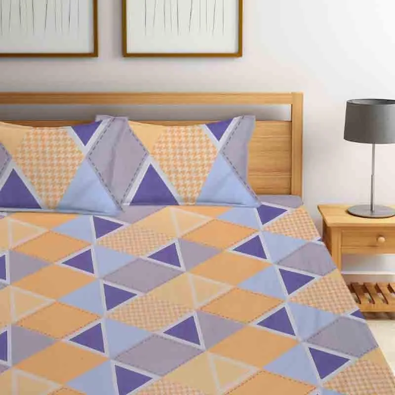 Houndstooth Diamonds Bedsheet - 180 GSM media 1